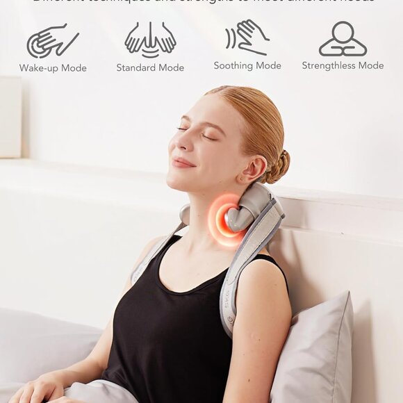 SKG H7 MAX Neck Massager Pain Relief Deep Tissue with Heat Cordless 4d - Picture 8 of 8